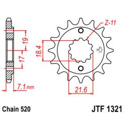 Звездочка передняя JT Sprockets (шаг 520 ) JT JTF1321